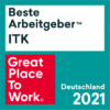 Logo of the Great Place To Work Award Best Employer ITK 2021