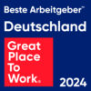 Logo der Great Place To Work Auszeichnung Beste Arbeitgeber Deutschland 2024